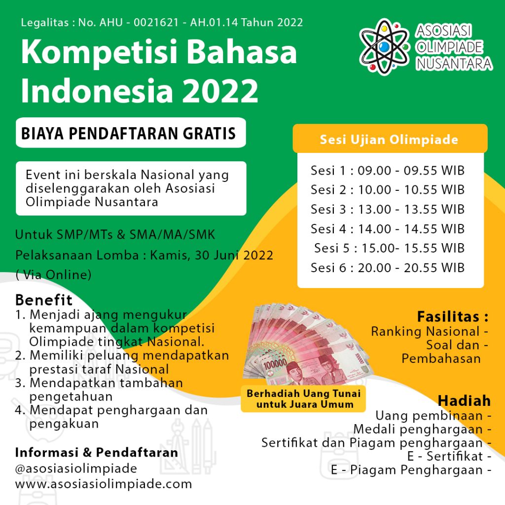 KOMPETISI BAHASA INDONESIA – AON 30 JUNI – Asosiasi Olimpiade